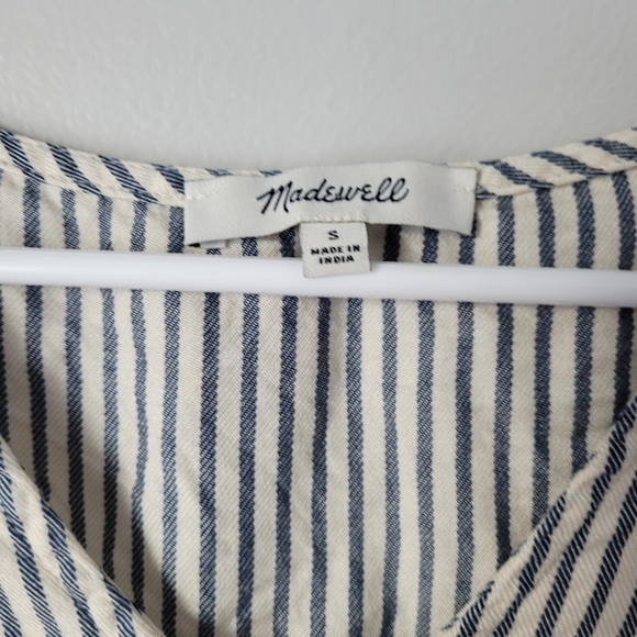 Madewell Novel Tie-Front Top in Stripe - Picture 7 of 7